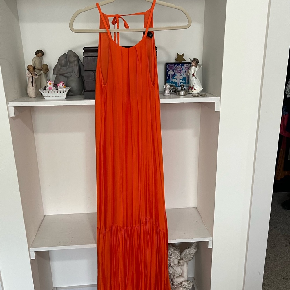 Vibrant Orange Maxi Dress